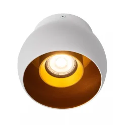 Witte plafondspot GU10 met gouden binnenzijde><noscript><img width=