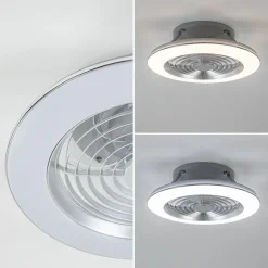 Zilveren ventilator inclusief LED klein><noscript><img width=