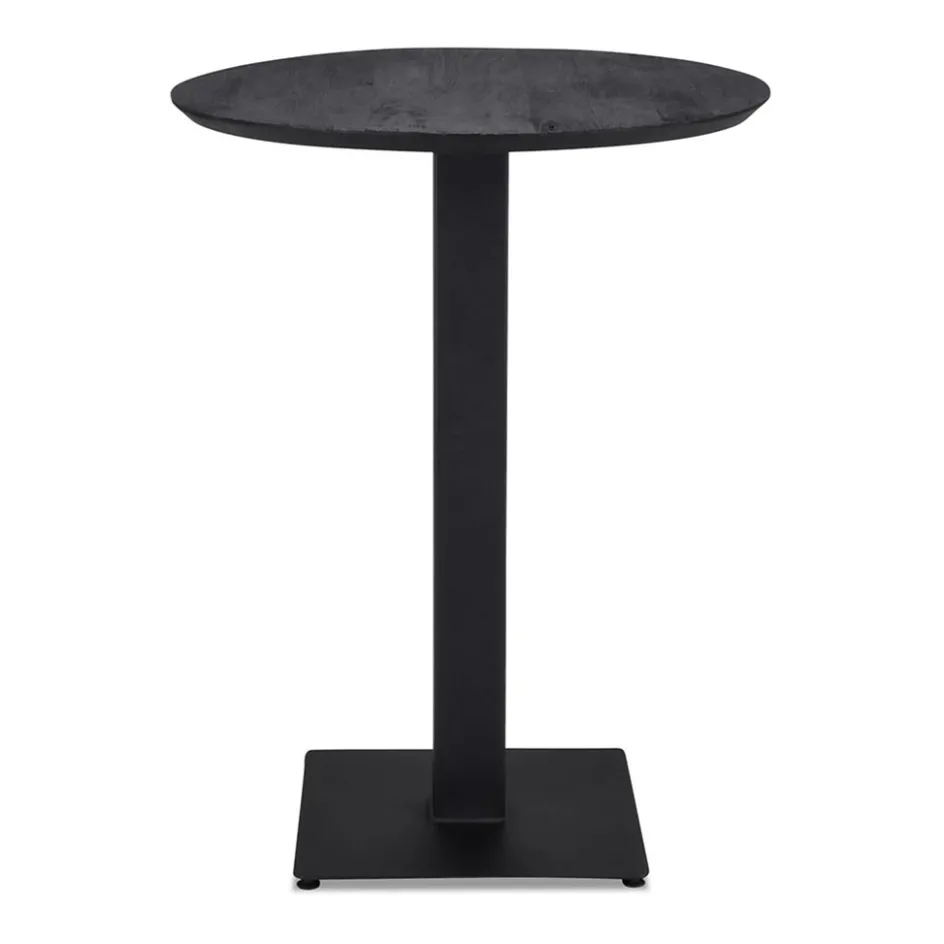 Zwart houten bartafel Ø80x105 cm>Straluma Online