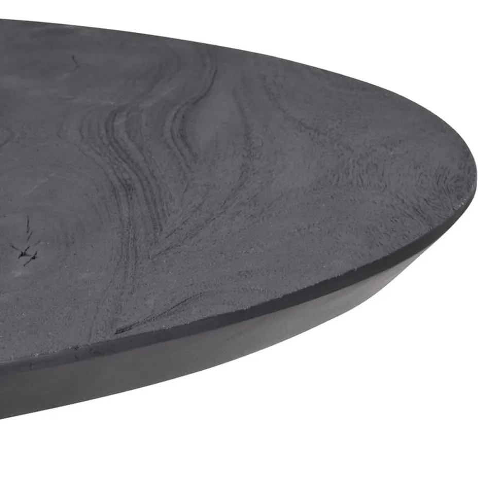 Zwart houten bartafel Ø80x105 cm>Straluma Online