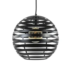 Zwart metalen hanglamp bol 30 cm>Straluma Sale