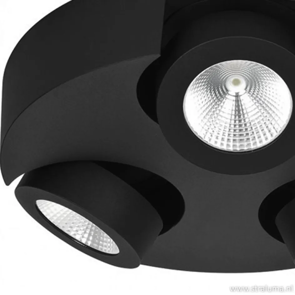 Zwarte design plafondlamp LED>Straluma Hot
