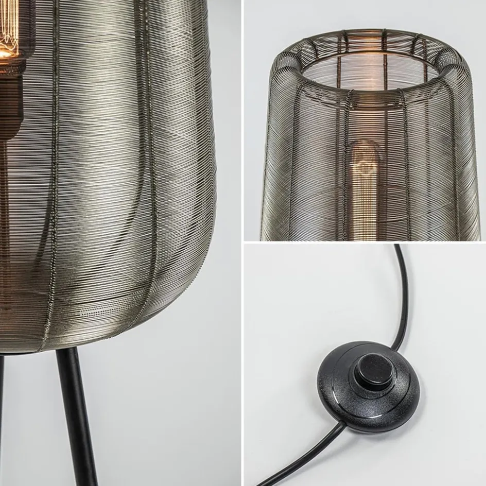 Zwarte driepoot Adeta met nikkel kap>Straluma Discount