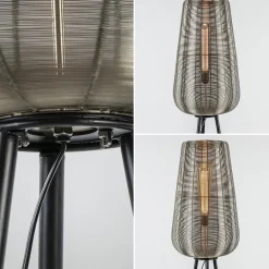 Zwarte driepoot Adeta met nikkel kap><noscript><img width=