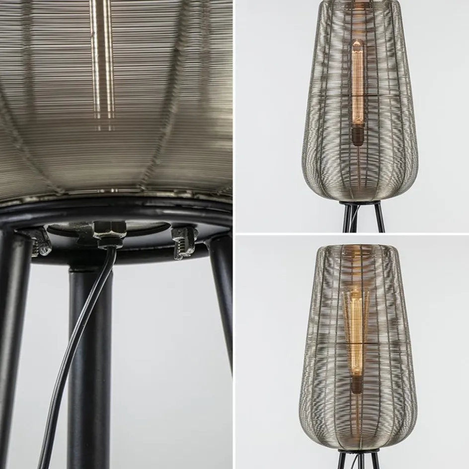 Zwarte driepoot Adeta met nikkel kap>Straluma Discount