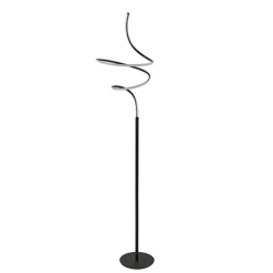 Zwarte krul vloerlamp LED dimbaar>Straluma Online