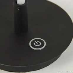 Zwarte LED tafellamp met touchdimmer><noscript><img width=