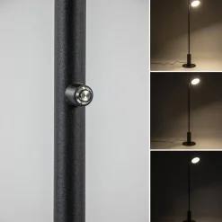 Zwarte LED vloerlamp 3-standen dimbaar><noscript><img width=