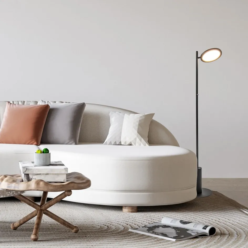 Zwarte LED vloerlamp 3-standen dimbaar>Straluma Discount