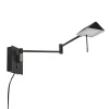 Zwarte wandlamp inclusief dimbaar LED en verstelbare arm>Straluma